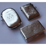 ADDED LOT A silver and white metal group to include early 20th Century foliate engraved