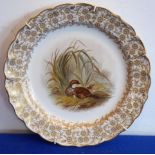 A late 19th century Worcester cabinet plate;
