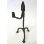 A wrought iron rushlight,