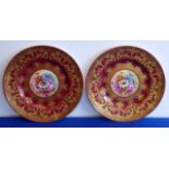 A very fine pair of Royal Worcester porcelain cabinet plates;