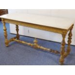 A 19th century (in earlier style) giltwood console table;