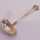 A 19th century Continental silver ladle;