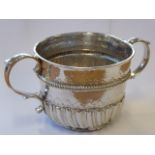 A William III Britannia silver standard porringer;