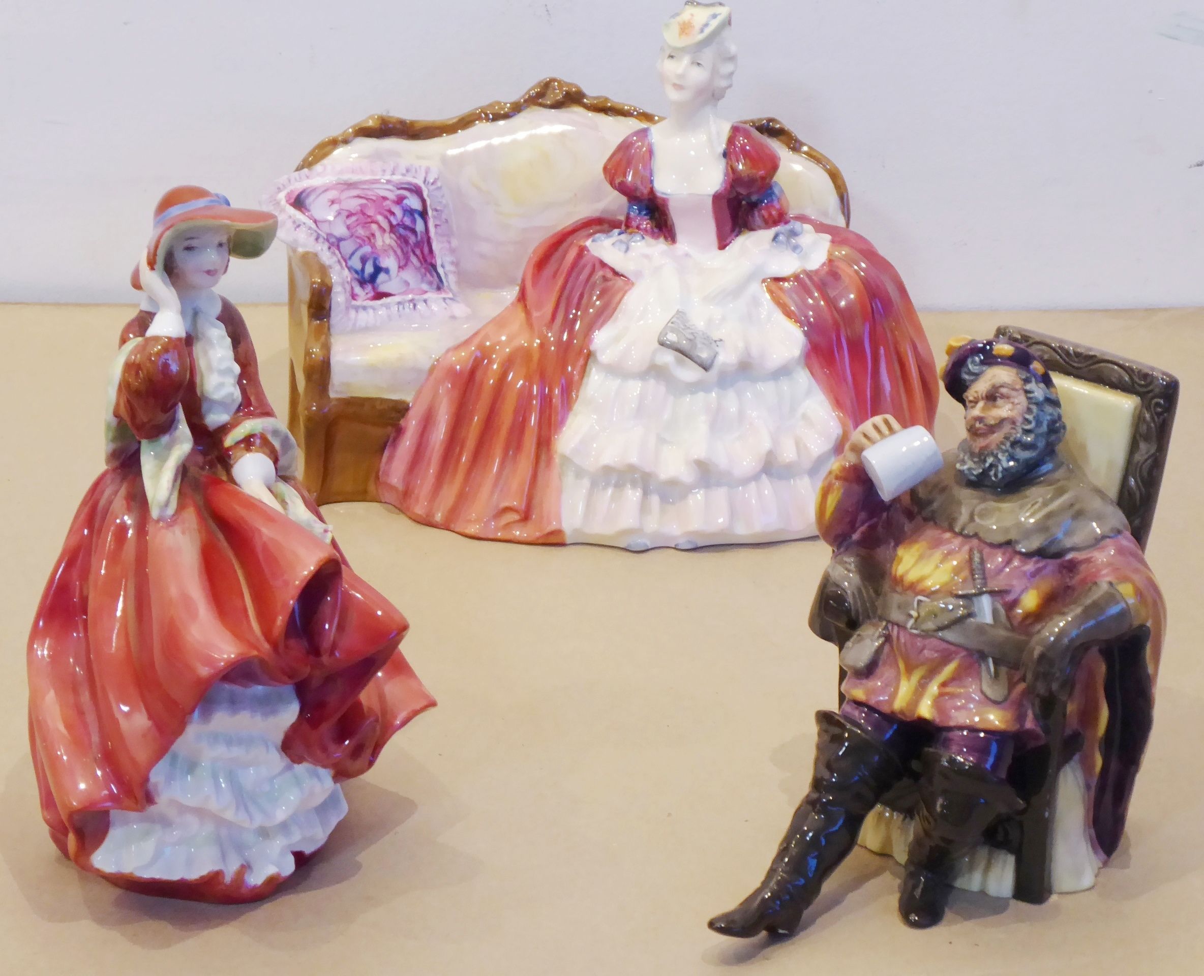 Three Royal Doulton figures to include 'Belle O' The Ball' (HN 1997),