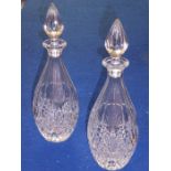 A fine pair of cut-crystal decanters