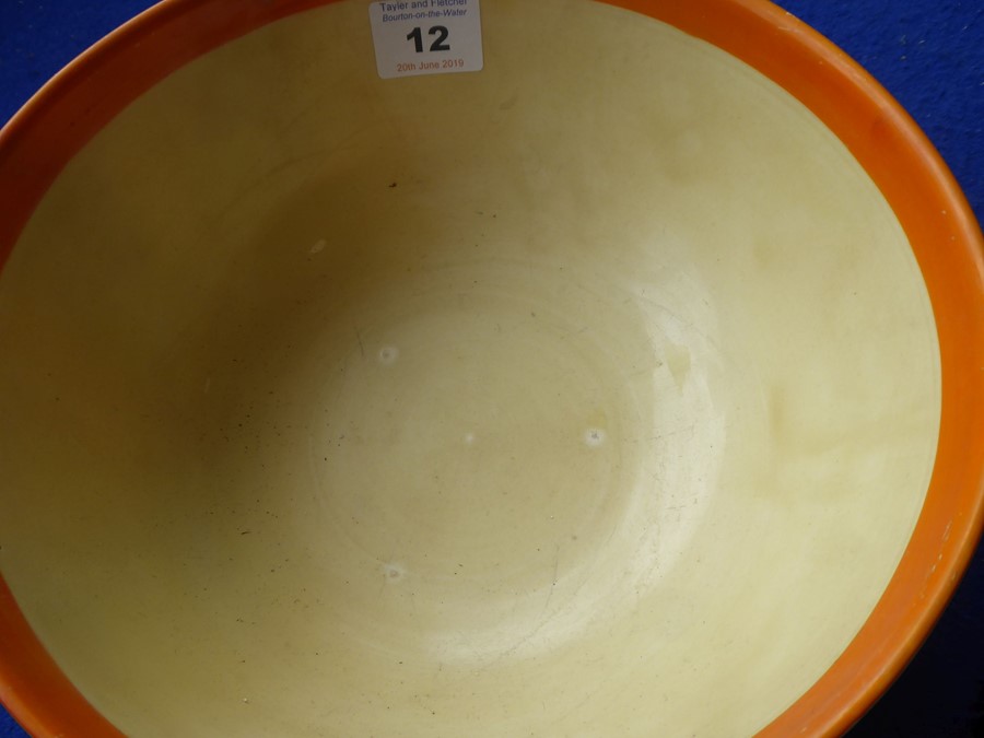 An Art Deco period Clarice Cliff Fantasque pottery bowl hand decorated in the Melon pattern, circa - Image 3 of 15