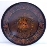 A good Poole Pottery charger; shape No. 54 from the Aegean Range and decorated with a knight on