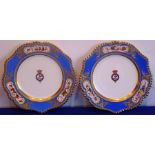 A very fine and rare pair of mid-19th century Worcester (Kerr and Binns, 1852-1862), cabinet plates;