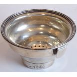 A silver wine funnel perforated insert, maker's mark rubbed, London assay marks for probably 1792 (