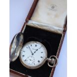 A silver closed-face Vertex pocket watch; signed jewelled movement, hallmarked Birmingham 1947 and