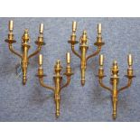 A good set of four Louis XVI-style gilt-metal wall appliques (each approx. 37cm high)