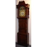 A large late-Regency/early-Victorian mahogany eight-day longcase clock; the broken swan-neck