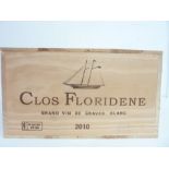 Clos Floridene - 2010 -Grand vin de Graves Blanc (12-bottle wooden case)