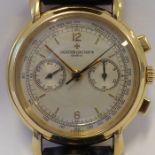 A very fine gentleman's hand-wound, 18-carat yellow-gold-cased Vacheron Constantin chronograph