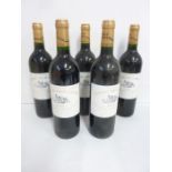 Five bottles of Château Bahans Haut-Brion 1998