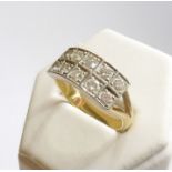 A Victorian 18-carat gold 10-stone diamond ring