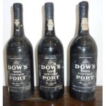 Three bottles of DOW's 1985 vintage port