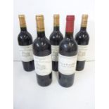 Five bottles of Pessac-Leognan: 4 x Le Bahans du Château Haut-Brion 1996 and 1 x Château Haut-Bailly