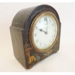 A Walker and Hall chinoiserie cased mantel clock