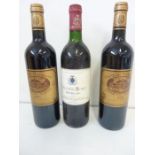 Three bottles of Pauillac: 2 x Château Batailley 2005 - Le Grand Batailley and 1 x Château Lacoste-