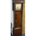 ADDED LOT    An early 19th Century oak and mahogany crossbanded cased 30 hour longcase clock,