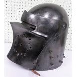 16th century Maximillian Armet, with leather lining and moveable visor Part of a collection of