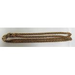 A marked 375 gold curb chain necklace, length 62cm, weight to include metal clasp, 18.2g