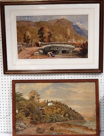 D. Harrison, a watercolour titled Conway and dated 1872, signed, 32.5cm x 51cm, together with a