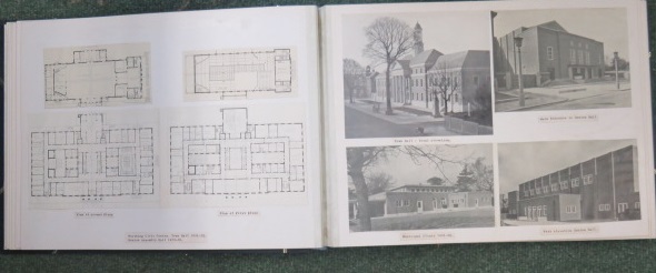 Photograph album containing nearly sixty pages of photographs and architectural plans of the work - Image 11 of 60