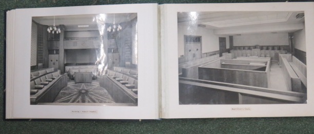 Photograph album containing nearly sixty pages of photographs and architectural plans of the work - Image 16 of 60