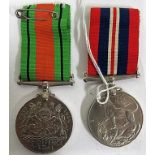 World War II medal and defence medal