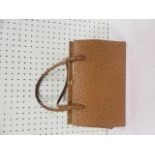 Brown ostritch bag