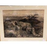 After Sir Edwin Landseer, an engraving by C. G. Lewis titled 'The Poacher', published by G. P.