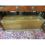 20th century oak blanket box, 42cm x 102cm x 47cm