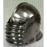 15th century Milanese style sallet, with leather lining and moveable visor Part of a collection of
