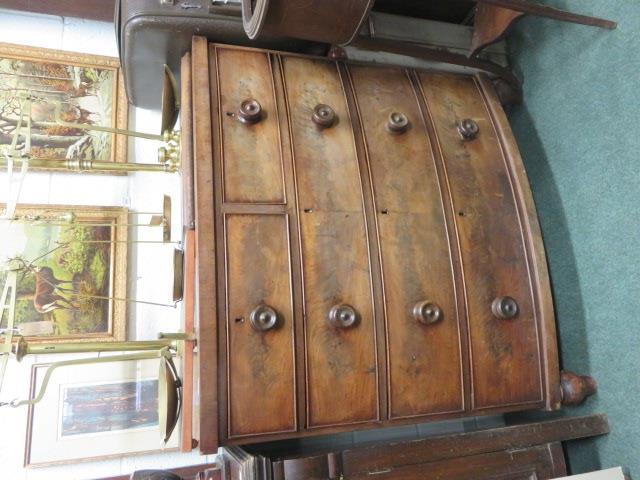 Mahogany bow front chest of two short drawers above three long drawers - Image 2 of 2