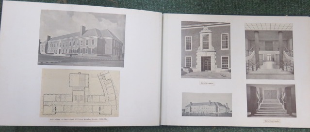 Photograph album containing nearly sixty pages of photographs and architectural plans of the work - Image 45 of 60