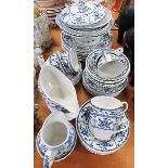 Johnson bros Indies blue and white part dinner service