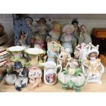 Quantity of bisque figurines