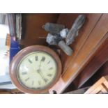 L. Wangler of Oxford circular wall clock, together with clock bracket and pendulum