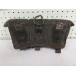 World War I German 1909 pattern blackened leather ammunition pouch by Stein and Co, Offenbach,