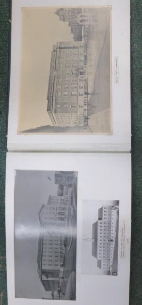 Photograph album containing nearly sixty pages of photographs and architectural plans of the work - Image 57 of 60