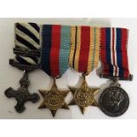 World War II set of miniature medals comprising a DFC with bar, a World War II star, a Africa star a