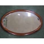 Mahogany oval mirror