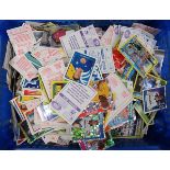 Quantity of loose Panini and Merlin football stickers etc