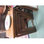 Nest of four Chinese hardwood tables