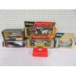 Six boxed vehicles to include a Dinky Cinderella Coach, a Corgi British Airways Concorde, a Dinky
