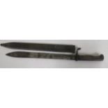World War I German mauser 98 bayonet by H. Kaufman and Sone, Solingen with scabbard Condition: In