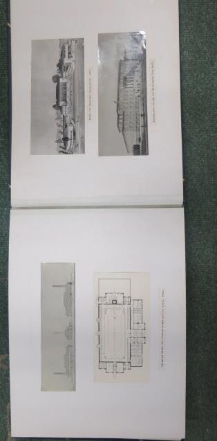 Photograph album containing nearly sixty pages of photographs and architectural plans of the work - Image 56 of 60