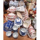 Liberty of London 'Touraine' part tea service, together with a blue and white part tea service